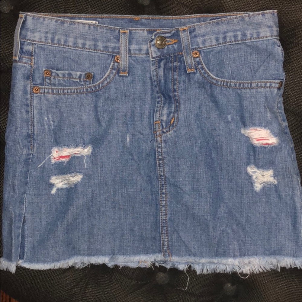 Mini jean skirt